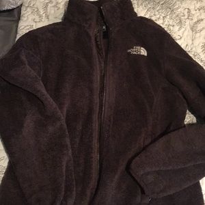 The north face brown zip up